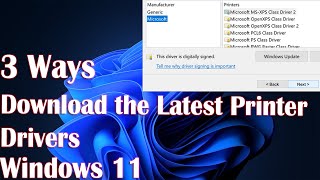 How to Download the Latest Printer Drivers on Windows 11 [upl. by Selokcin733]