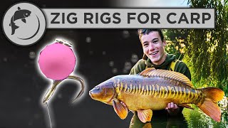 Fishing For Carp With Zig Rigs  How To Find The Depth And Tie A Zig [upl. by Limay]