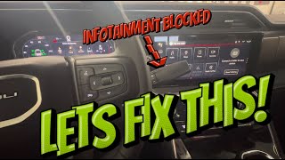 GMC Sierra Chevrolet Silverado shifter arm blocking infotainment SOLUTION FIX 2022 2023 2024 2025 [upl. by Sebbie]