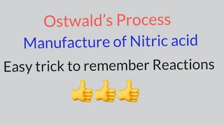 Ostwalds ProcessManufacture of Nitric acid [upl. by Aschim697]