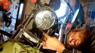 Harley Sportster Bulb ChangeThe Nut Grabs Itself [upl. by Eisseb]