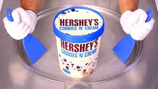 Insane Hersheys Cookies n Creme Ice Cream Rolls ASMR [upl. by Bevus850]