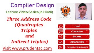 Three Address Code in compiler Design Quadrupletriple and indirect triple [upl. by Phoebe451]