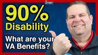 VA Benefits with 90 ServiceConnected Disability  VA Disability  theSITREP [upl. by Nnaytsirk]