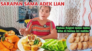 Sarapan Pakai Sambal tempe Dan Beraneka Jenis Gorengan Dan Kue [upl. by Anauqahc732]