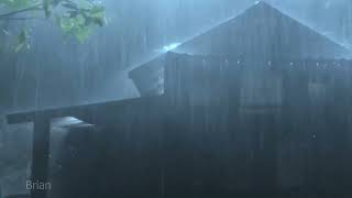 Sleep Instantly Bid Farewell to Stress with Heavy Rain amp Horrendous Thunder Sounds at Night [upl. by Shirline]