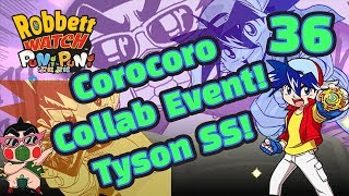 Yokai Watch Puni Puni 36 Corocoro Comic Collab Tyson SS Beyblader Robbett Watch [upl. by Lleryt728]