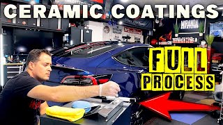 CERAMIC COATINGS  FULL PROCESS  TIPS amp TRICKS detailing detailingtips tesla [upl. by Maxie]