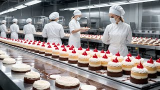 How Millions of Cakes are Made in a Factory  Cake Machine Factory  Automatic Cake Machines [upl. by Budde]