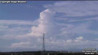 Cumulonimbus clouds visible from João Pessoa Paraíba timelapse  May 02 2014 [upl. by Esta]