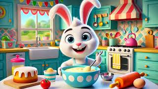 Bunny Bakes a Cake Fun and Easy Baking Song for Kids [upl. by Jovi297]