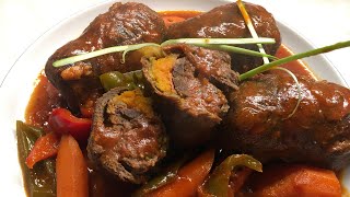 BEEF ROLLS  rinderrouladen recipe how to make beef rolls  LET’S EAT [upl. by Teplica]