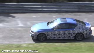 2014 BMW 4Series Coupe burns rubber on Nurburgring [upl. by Atilef]