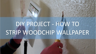 Household DIY project  How to remove woodchip wallpaper the easy way [upl. by Akemet870]