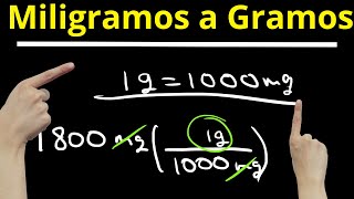 Cómo Convertir mg a g  miligramos a gramos [upl. by Idnyl]