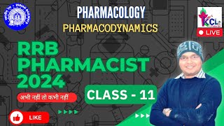 RRB Pharmacist 2024  Class11  Pharmacodynamics  Drug Receptor  Theory amp MCQ Live Session [upl. by Hump44]