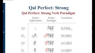 QAL Perfect Hebrew Paradigm [upl. by Kokaras]