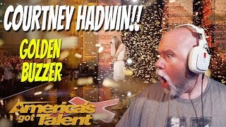 Pharaoh Reacts Courtney Hadwins Golden Buzzer Performance OMG [upl. by Arol]