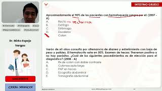 PREGUNTAS ENAM DE PATOLOGÍAS DE INTESTINO GRUESO  GASTROENTEROLOGÍA  VILLAMEDIC [upl. by Keel853]