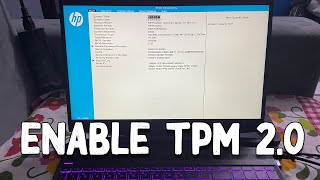 How To Enable TPM 20 in HP LAPTOP Bios for Windows 11 [upl. by Mirisola]