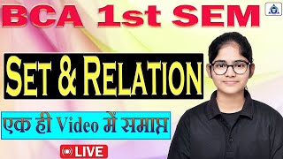 BCA 1st SEM  Mathematics  Set amp Relation Function  By Neha Mam  day01 [upl. by Mezoff]