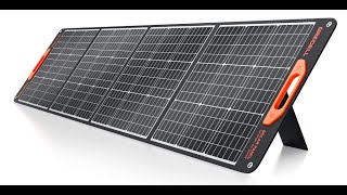 GRECELL 200W Portable Solar Panel  12V24V Flexible Lightweight Foldable Solar Panel Kit [upl. by Gnet938]