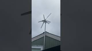 Vevor wind turbine 500w Needs fast spinning to produce enough V to charge 12V battery windmill [upl. by Orbadiah]