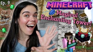 Building My Enchanting Tower in Survival Minecraft and Villager Hunting  Isis Lisette [upl. by Tirb937]