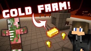 SUPER EASY ZOMBIE PIGMAN GOLD Farm in Minecraft 114 Toggleable XP Mode [upl. by Wurst]