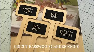 Cricut basswood garden signs [upl. by Latrell249]