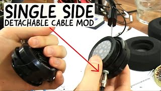 Grado SR headphones single side detachable cable MOD DIY [upl. by Cele]