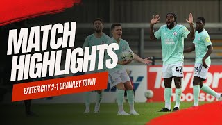 MATCH HIGHLIGHTS  Exeter City vs Crawley Town [upl. by Aliza986]