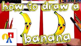 How To Draw Cartoon Banana [upl. by Cirdahc]