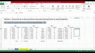 Ejercicio Indice de Precios al Consumidor INPC [upl. by Anitteb]