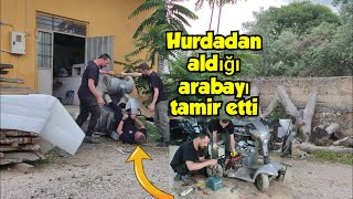 Hurdalıkta bulduğumuz elektrikli arabayı tamir ediyoruz  elektrikli araba tamiri kendinyap [upl. by Aivila229]