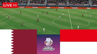 LIVE  Qatar VS Indonesia AFC U23 Asian Cup 2024 Full Match  videogame simulators [upl. by Guinevere724]