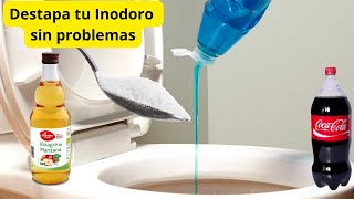 Como destapar un inodoro muy tapado rápido y fácil sin destapa caños  How to unclog a toilet [upl. by Onileva]