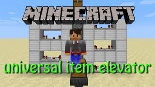 Minecraft universal item elevator aka droppervator a redstone tutorial [upl. by Eerot]