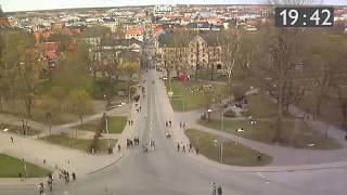 Timelapse från mösspåtagningen – Sista april  Walpurgis Eve in Uppsala [upl. by Aetnuahs]