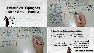 Exercícios Sistemas de equações e sistemas de inequações do 1° Grau – Parte 2 [upl. by Alyled]