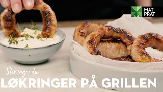 Løkringer med bacon  MatPrat [upl. by Anavas]