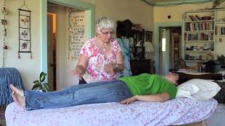 Therapeutic Touch Demo with client lying down [upl. by Ruthi]