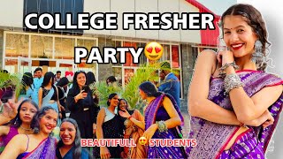 COLLEGE KI FRESHER PARTY  GIRLS DANCE  😍 UFF ESE DRESS [upl. by Antipus]