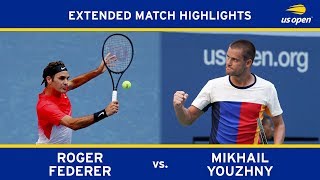 Roger Federer vs Mikhail Youzhny  US Open 2017 Round 2 [upl. by Aonian710]