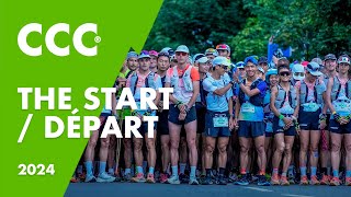 🟩 CCC  Départ  Start HOKA UTMB MontBlanc 2024 [upl. by Fulmis781]