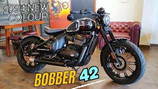 New Jawa Bobber 42 Bike Bs6 2024 Model Review  Jawa Bobber 42 Walkaround  Moto Kamlesh Bhadana [upl. by Foley]