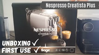 Nespresso Creatista Plus UNBOXING and FIRST USE  How to use this coffee machine for the first time [upl. by Acinet]