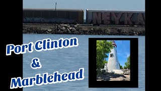 2 trains at Port Clinton plus Marblehead OH [upl. by Ylrebmit]