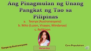 Pinagmulan ng Unang Pangkat ng Tao sa Pilipinas [upl. by Dnomar]