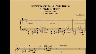 Franz Liszt S 400 Réminiscences de Lucrezia Borgia Grande Fantaisie Première partie TRIO DU SECOND A [upl. by Lledor328]